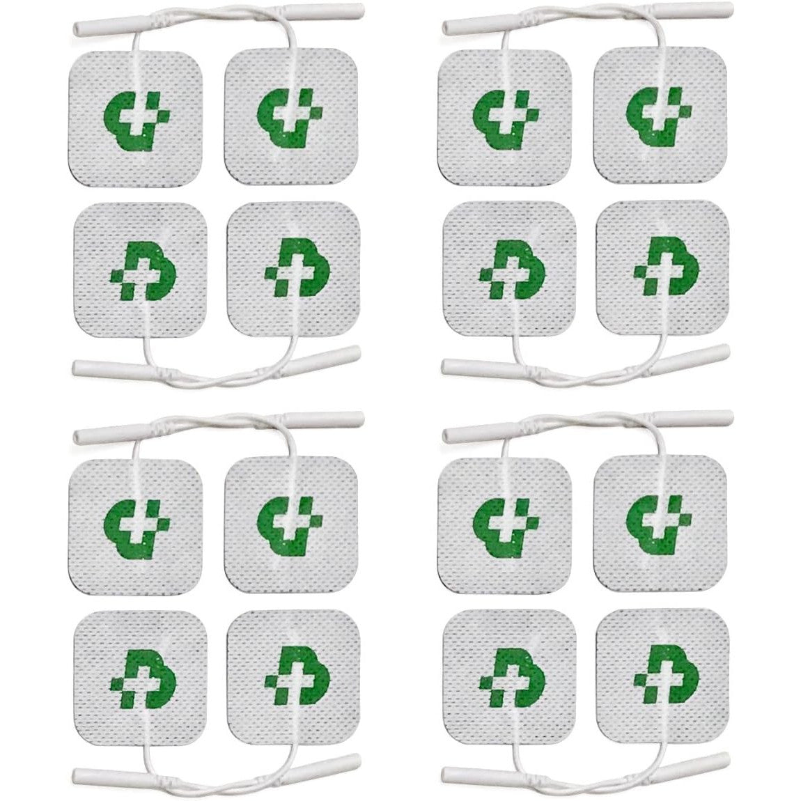 TESMED 16-Pack Self-Adhesive Electrode Pads for TENS EMS 2mm Plug Connection